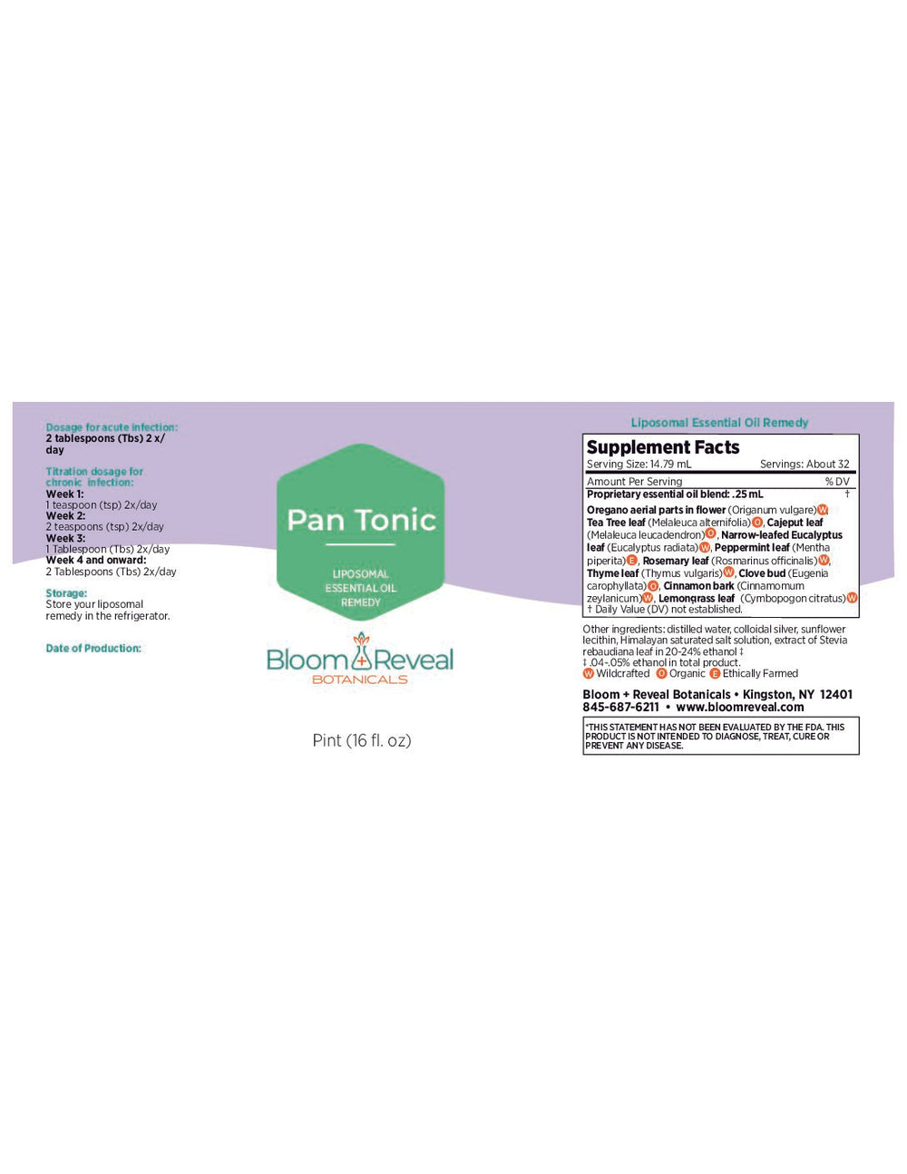 Pan Tonic Essential Oil Liposomal Remedy